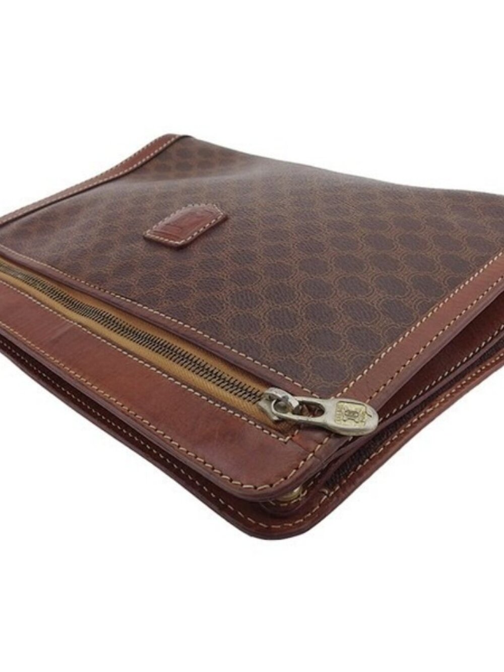 CELINE Clutch bag Brown beige Women Authentic secondhand - Picture 3 of 7